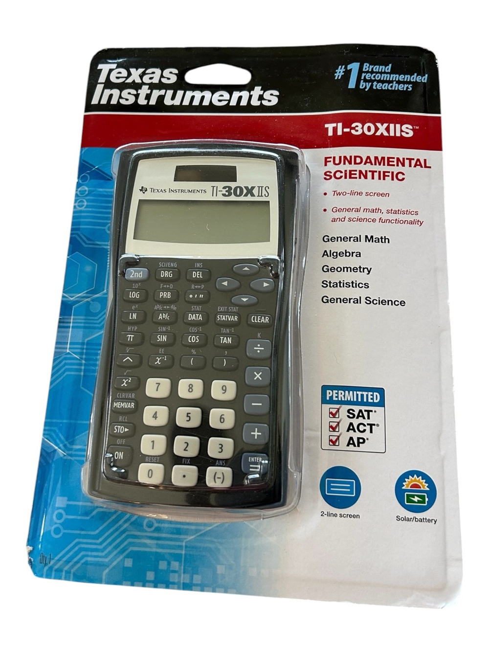 Texas Instruments TI-30XIIS Black 2 Line Scientific Calculator SAT ACT AP *New*.